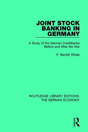 Whale |  Joint Stock Banking in Germany | Buch |  Sack Fachmedien