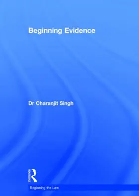 Singh |  Beginning Evidence | Buch |  Sack Fachmedien