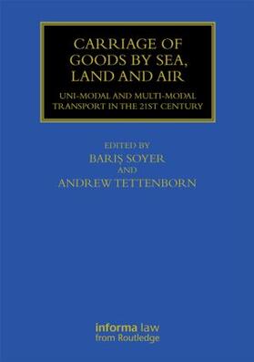 Soyer / Tettenborn |  Carriage of Goods by Sea, Land and Air | Buch |  Sack Fachmedien