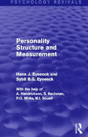 Eysenck |  Personality Structure and Measurement (Psychology Revivals) | Buch |  Sack Fachmedien