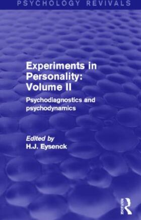 Eysenck |  Experiments in Personality: Volume 2 (Psychology Revivals) | Buch |  Sack Fachmedien