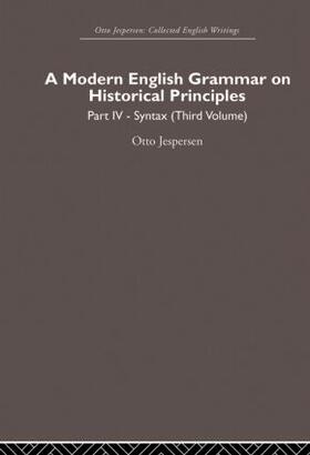 Jespersen |  A Modern English Grammar on Historical Principles | Buch |  Sack Fachmedien