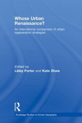 Porter / Shaw |  Whose Urban Renaissance? | Buch |  Sack Fachmedien