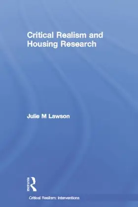 Lawson |  Critical Realism and Housing Research | Buch |  Sack Fachmedien