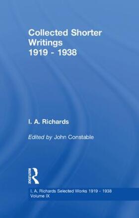Constable / Richards |  Collected Shorter Writings, Volume 9 | Buch |  Sack Fachmedien