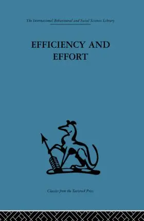 Baldamus |  Efficiency and Effort | Buch |  Sack Fachmedien