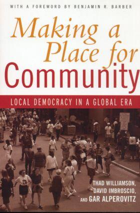 Williamson / Imbroscio / Alperovitz |  Making a Place for Community | Buch |  Sack Fachmedien