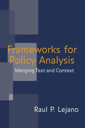 Lejano |  Frameworks for Policy Analysis | Buch |  Sack Fachmedien