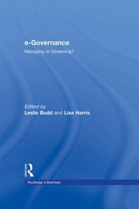 Budd / Harris |  e-Governance | Buch |  Sack Fachmedien