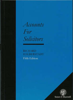 Halberstadt |  Accounts for Solicitors | Buch |  Sack Fachmedien