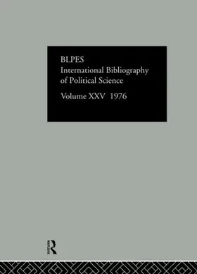 Informa |  IBSS: Political Science: 1976 Volume 25 | Buch |  Sack Fachmedien