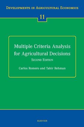 Romero / Rehman |  Multiple Criteria Analysis for Agricultural Decisions, Second Edition | Buch |  Sack Fachmedien
