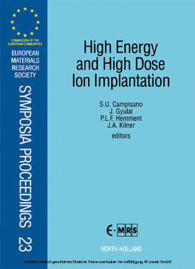 Campisano / Gyulai / Kilner |  High Energy and High Dose Ion Implantation | eBook | Sack Fachmedien