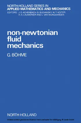 Böhme |  Non-Newtonian Fluid Mechanics | eBook | Sack Fachmedien