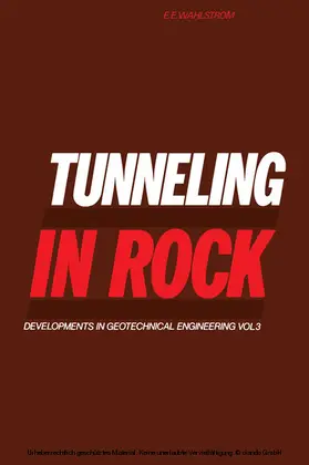 Wahlstrom |  Tunneling in Rock | eBook | Sack Fachmedien