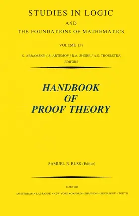 Buss |  Handbook of Proof Theory | Buch |  Sack Fachmedien