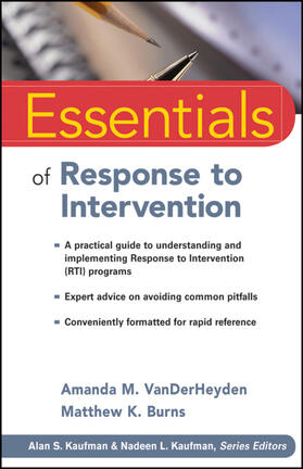 VanDerHeyden / Burns |  Essentials of Response to Intervention | Buch |  Sack Fachmedien
