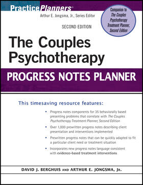 Jongsma / Berghuis |  The Couples Psychotherapy Progress Notes Planner | Buch |  Sack Fachmedien