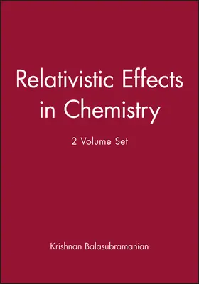 Balasubramanian |  Relativistic Effects in Chemistry, Set | Buch |  Sack Fachmedien