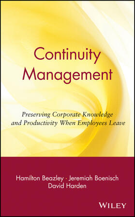 Beazley / Boenisch / Harden |  Continuity Management | Buch |  Sack Fachmedien