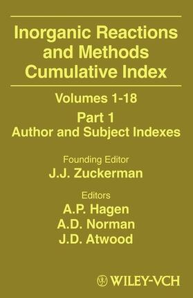 Zuckerman / Hagen / Norman |  Inorganic Reactions and Methods, Cumulative Index, Part 1 | Buch |  Sack Fachmedien
