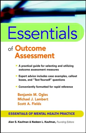 Ogles / Lambert / Fields |  Essentials of Outcome Assessment | Buch |  Sack Fachmedien