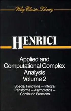 Henrici |  Applied and Computational Complex Analysis, Volume 2 | Buch |  Sack Fachmedien