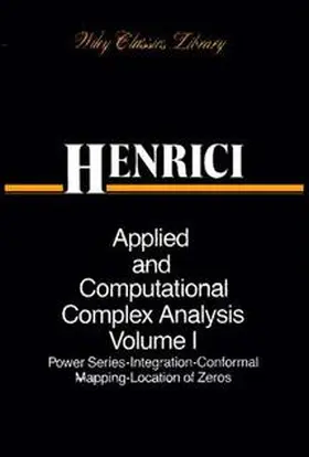 Henrici |  Applied and Computational Complex Analysis, 3 Volume Set | Buch |  Sack Fachmedien