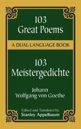 Goethe |  103 Great Poems | eBook | Sack Fachmedien