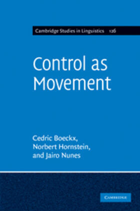 Boeckx |  Control as Movement | eBook | Sack Fachmedien