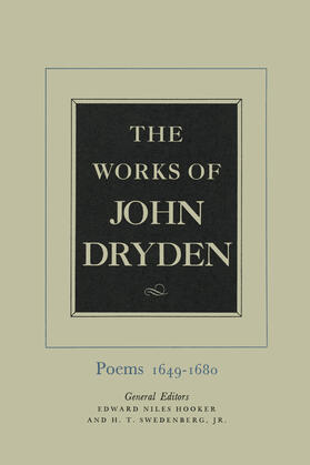 Dryden / Hooker / Swedenburg |  The Works of John Dryden V 1 Poems 1649-80 | Buch |  Sack Fachmedien