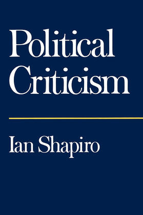 Shapiro |  Political Criticism (Paper) | Buch |  Sack Fachmedien
