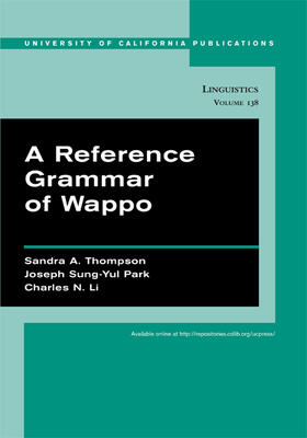 Thompson / Park / Li |  A Reference Grammar of Wappo | Buch |  Sack Fachmedien