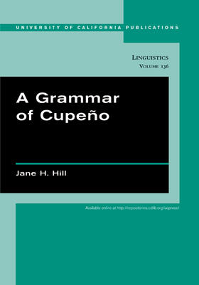 Hill |  A Grammar of Cupeno | Buch |  Sack Fachmedien