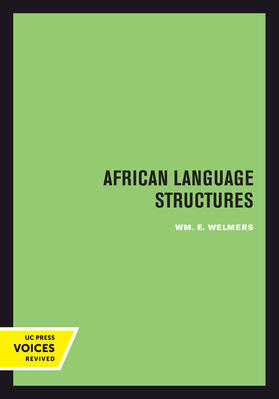 Welmers |  African Language Structures | Buch |  Sack Fachmedien