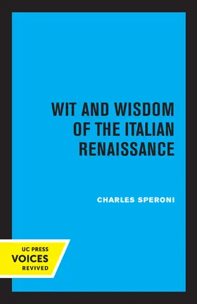 Speroni |  Wit and Wisdom of the Italian Renaissance | eBook | Sack Fachmedien