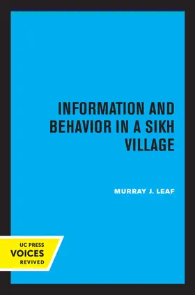 Leaf |  Information and Behavior in a Sikh Village | eBook | Sack Fachmedien