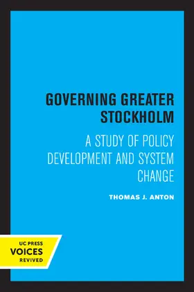 Anton |  Governing Greater Stockholm | eBook | Sack Fachmedien