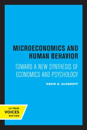 Alhadeff |  Microeconomics and Human Behavior | eBook | Sack Fachmedien