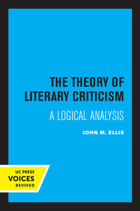 Ellis |  The Theory of Literary Criticism | eBook | Sack Fachmedien