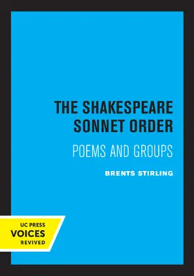 Stirling |  The Shakespeare Sonnet Order | eBook | Sack Fachmedien