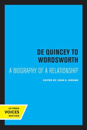 De Quincey / Jordan / Wordsworth |  De Quincey to Wordsworth | eBook | Sack Fachmedien