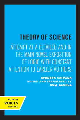 Bolzano / George |  Theory of Science | eBook | Sack Fachmedien