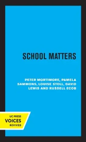 Mortimore / Sammons / Stoll |  School Matters | eBook | Sack Fachmedien