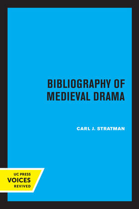 Stratman |  Bibliography of Medieval Drama | eBook | Sack Fachmedien