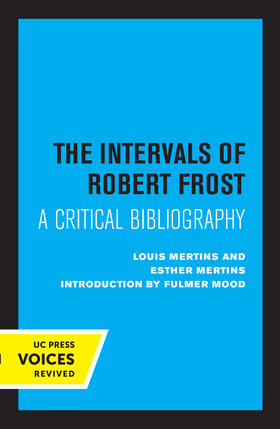 Mertins |  The Intervals of Robert Frost | eBook | Sack Fachmedien