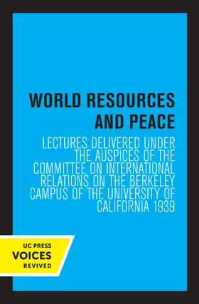  World Resources and Peace | eBook | Sack Fachmedien