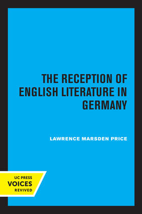 Price |  The Reception of English Literature in Germany | eBook | Sack Fachmedien