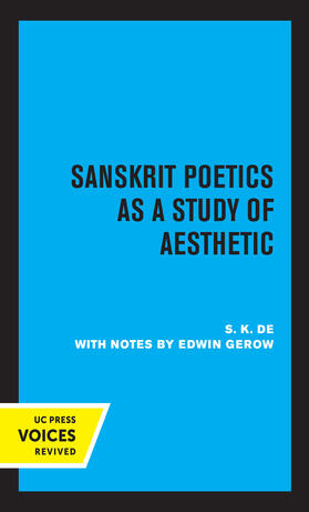 De |  Sanskrit Poetics as a Study of Aesthetic | Buch |  Sack Fachmedien