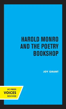 Grant |  Harold Monro and the Poetry Bookshop | Buch |  Sack Fachmedien